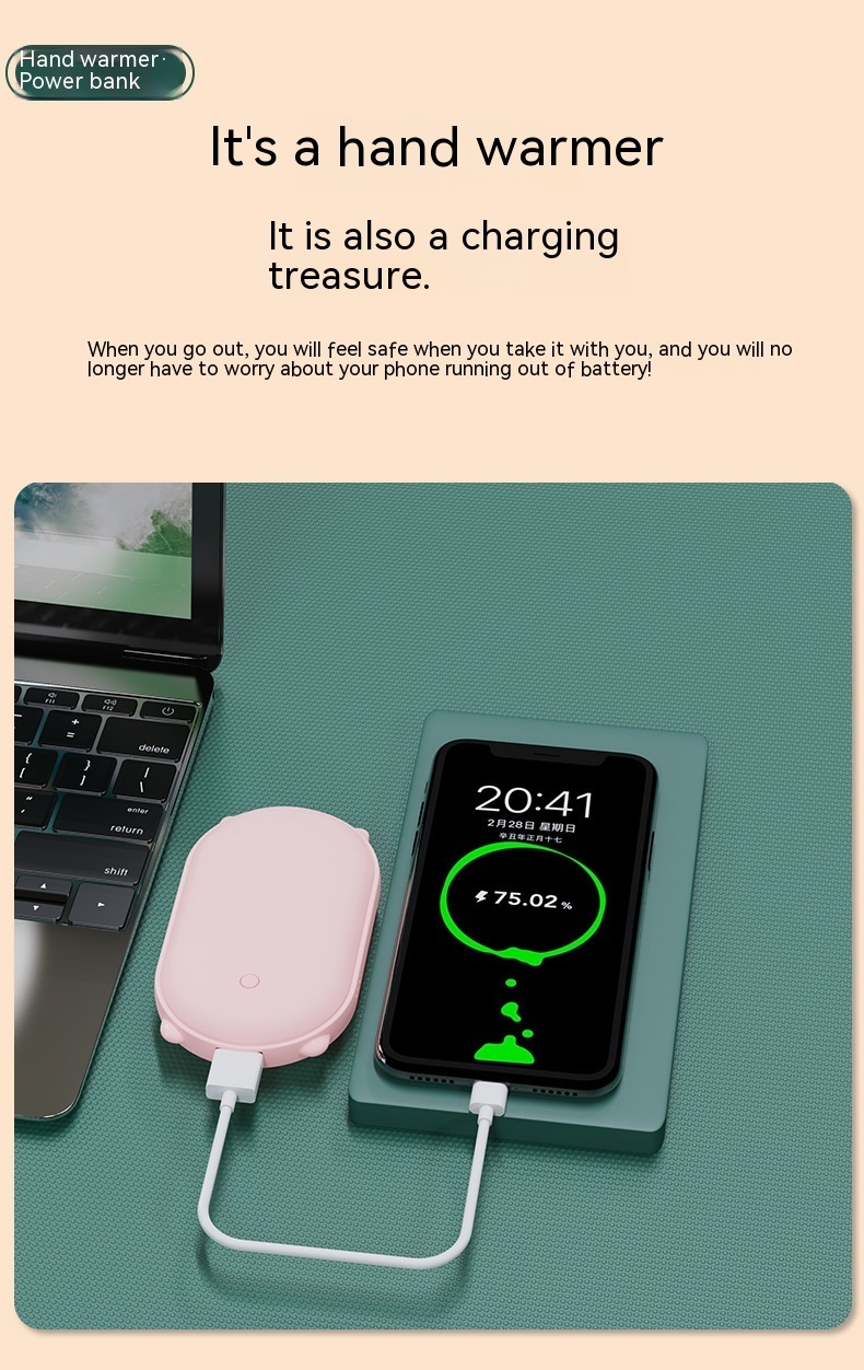 USB Hand Warmer Power Bank Two-in-one - Image 4