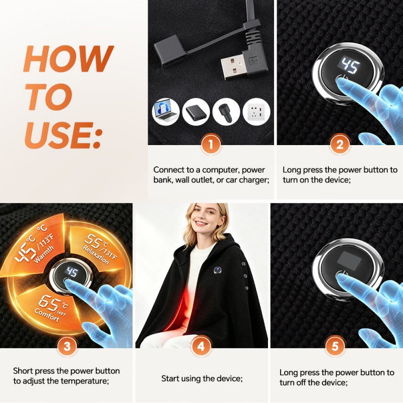 Office Smart Heating Shawl USB - Image 2